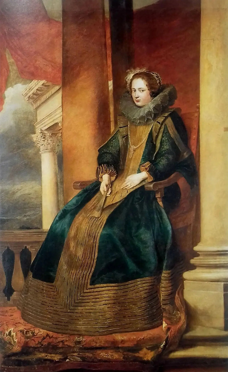 Retrato de una mujer genovesa sentada - Antoine van Dyck