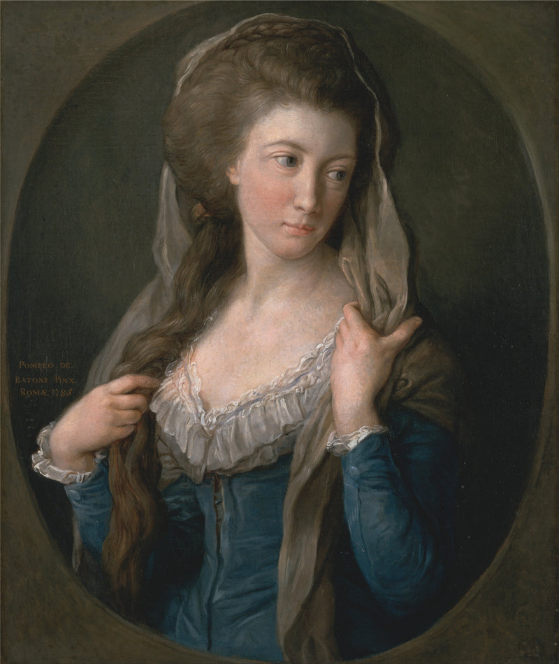 Retrato de una mujer, tradicionalmente identificada como Margaret Stuart, Lady Hippisley - Pompeo Batoni