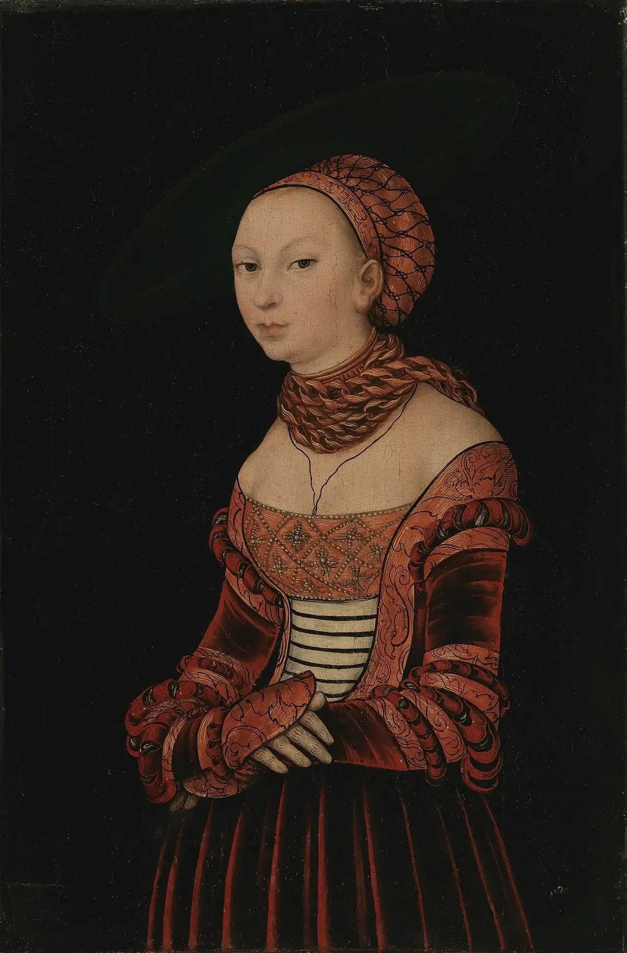 Portrait d'une jeune femme - Lucas Cranach the Elder image 1 copie peinte à la main à l’huile