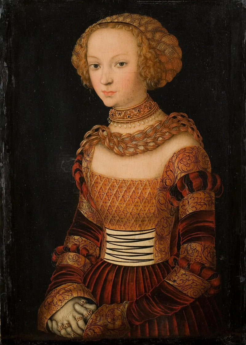 Retrato de una joven mujer. ¿Princesa Emilie de Sajonia? - Lucas Cranach el Viejo