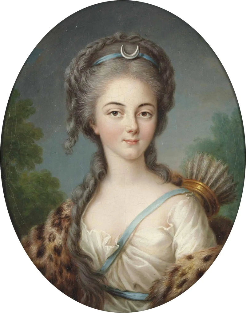 Retrato de Anne Charlotte de Lorraine, Mademoiselle de Brionne, en Diana - Élisabeth Vigée Le Brun