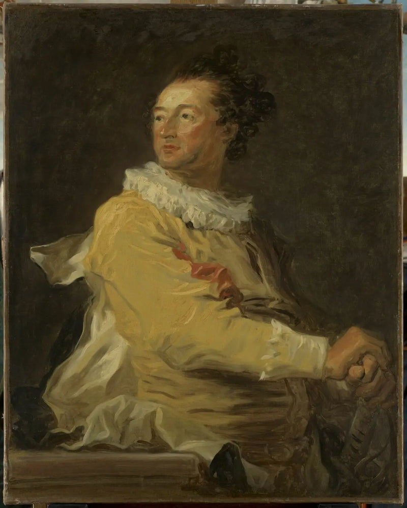Retrato de Anne-François d'Harcourt, duque de Beuvron en personaje de la comedia italiana - Jean-Honoré Fragonard