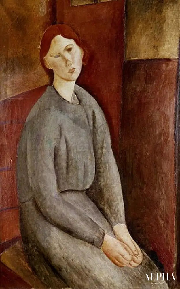 Portrait d'Annie Bjarne - Amadeo Modigliani - Reproductions de tableaux et peintures haut de gamme