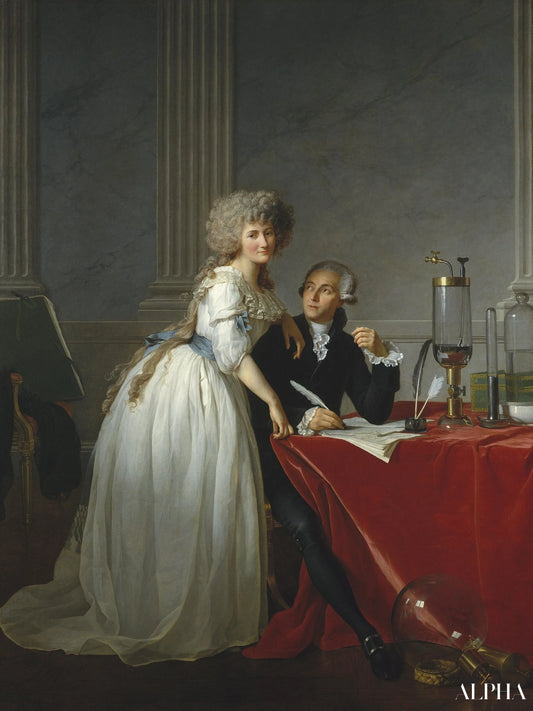 Portrait d'Antoine-Laurent Lavoisier et de son épouse - Jacques-Louis David - Reproductions de tableaux et peintures haut de gamme