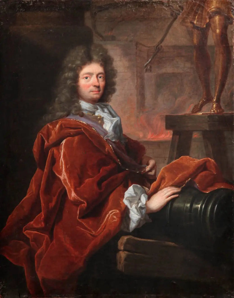 Retrato de Balthasar Keller, fundidor - Hyacinthe Rigaud
