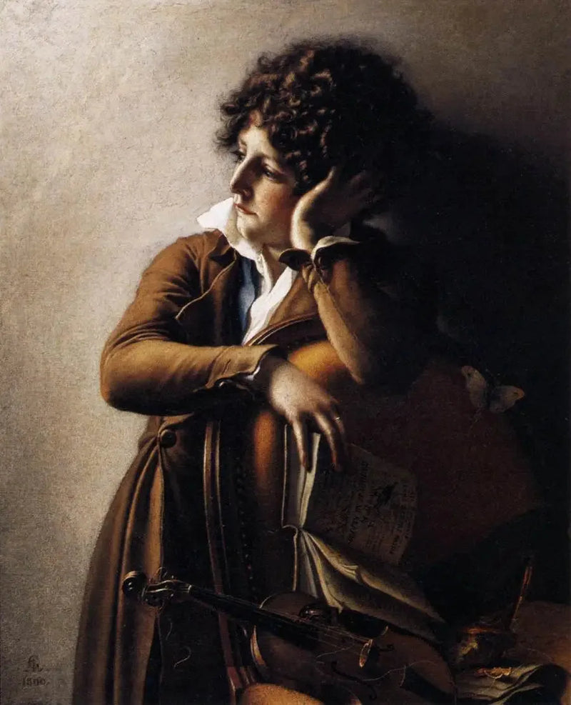 Retrato de Benoît Agnès Trioson (1790 – 1804), apodado « Ruhehaus » - Anne-Louis Girodet