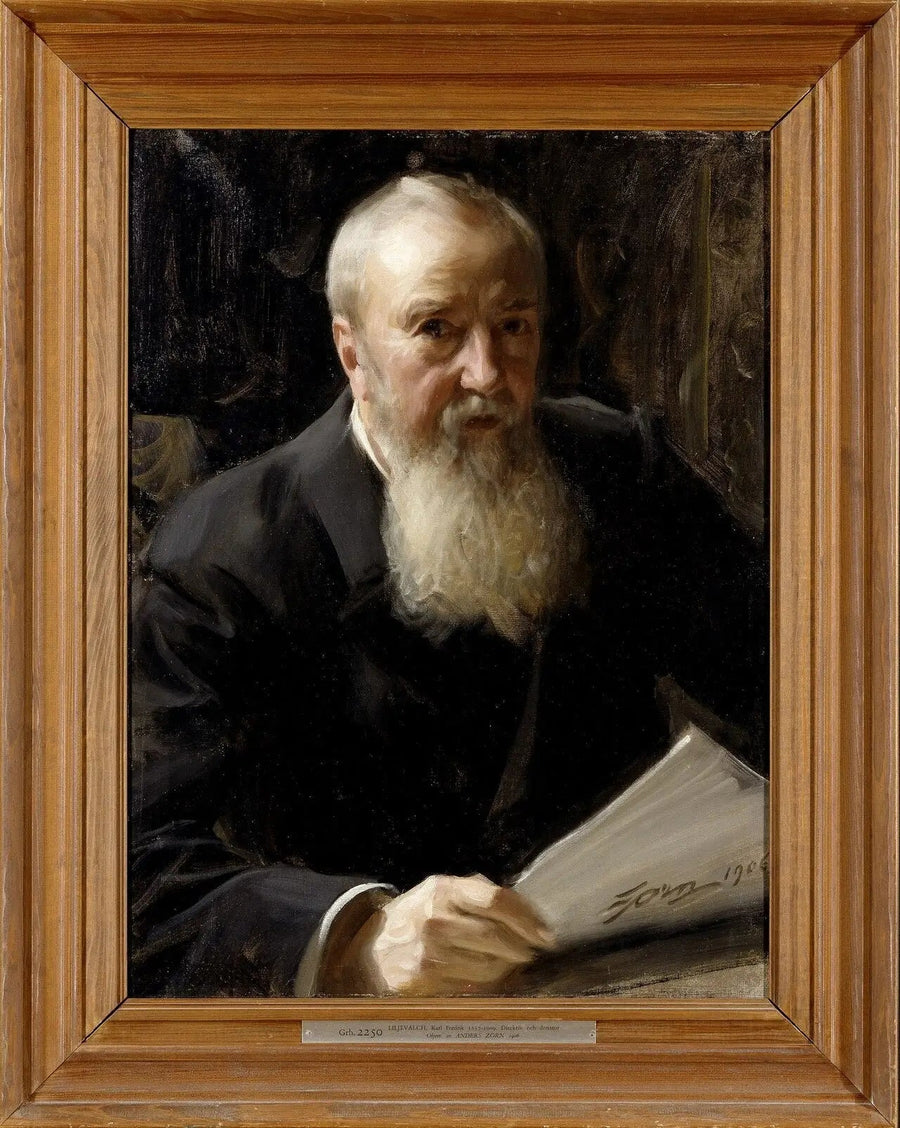 Retrato de Carl Fredrik Liljevalch - Anders Zorn