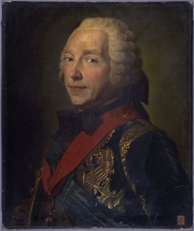 Retrato de Carlos Luis Augusto Fouquet, duque de Belle-Isle (1684-1761), mariscal de Francia - Maurice-Quentin de La Tour