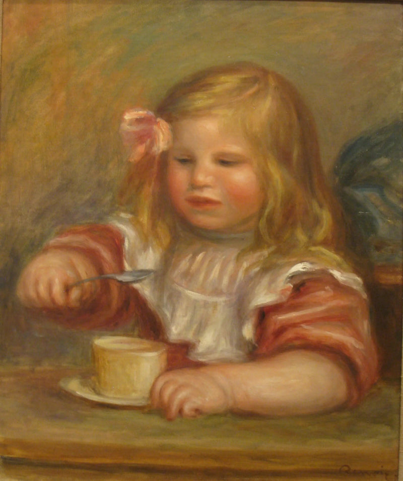 Retrato de Coco comiendo su sopa - Pierre-Auguste Renoir