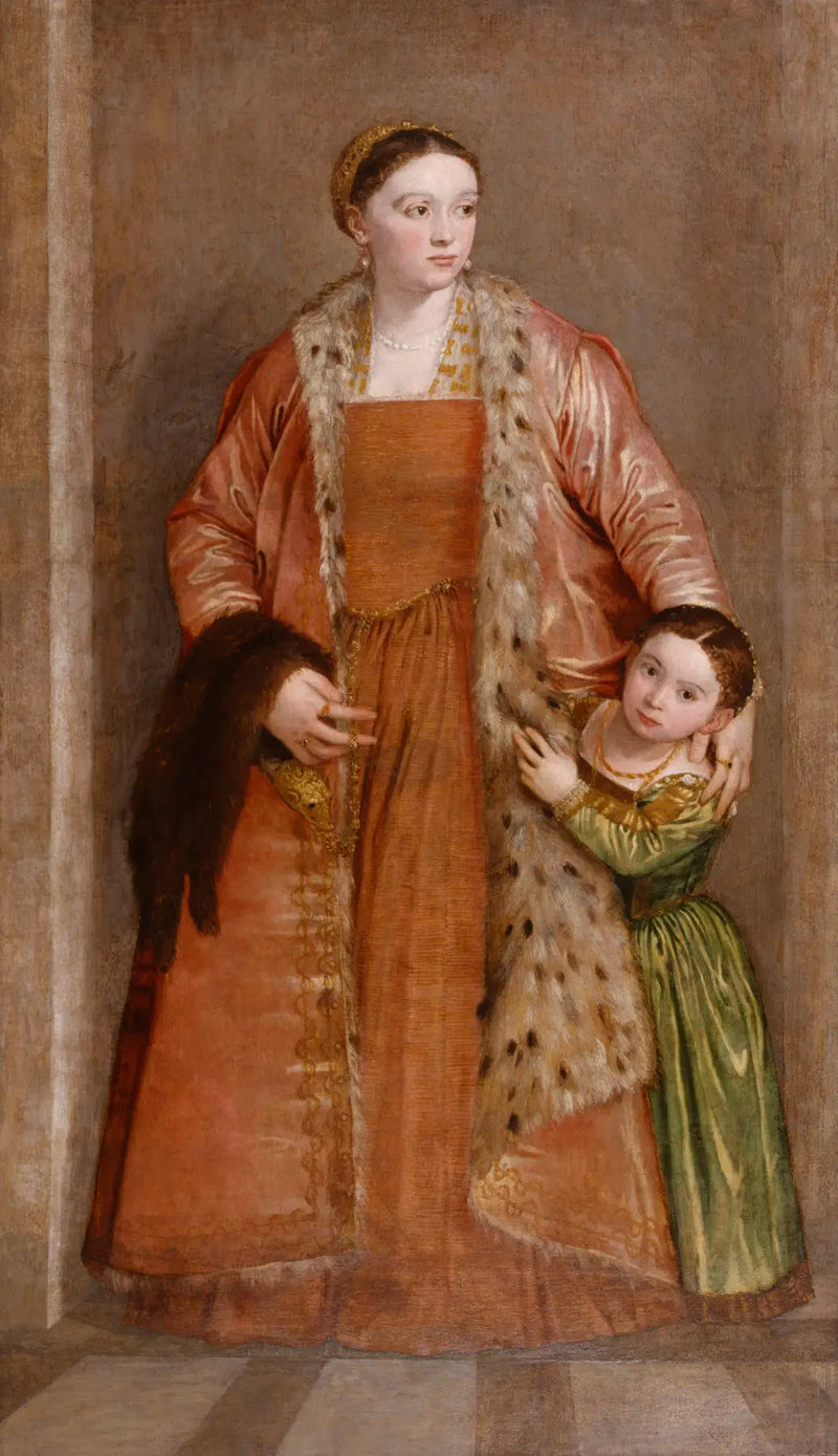 Retrato de la condesa Livia da Porto Thiene y su hija Deidamia - Paul Véronèse