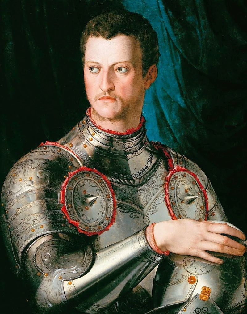 Retrato de Cosme I de Médici con armadura. - Bronzino