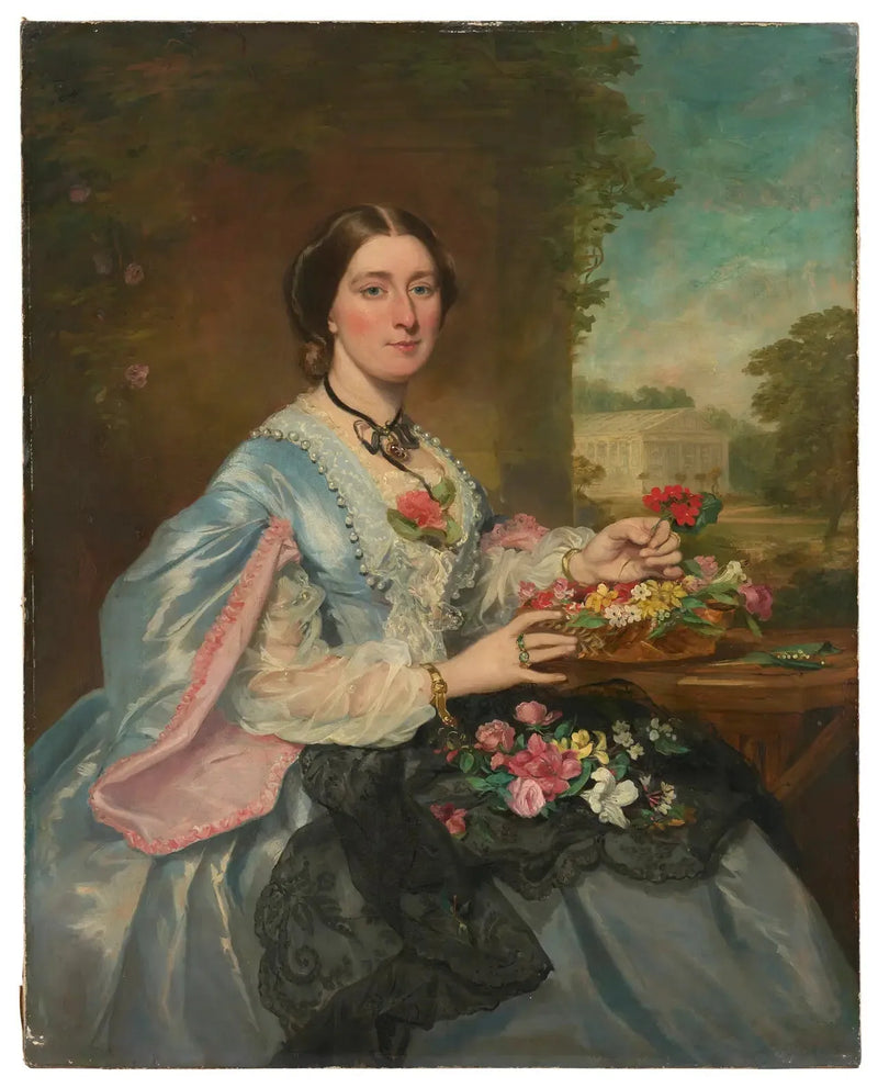 Retrato de dama en un parque - Franz Xaver Winterhalter