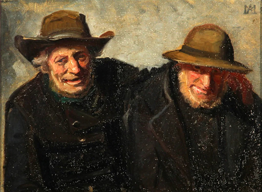 Retrato de dos amigos, pescadores de Skagen. -Michael Peter Ancher