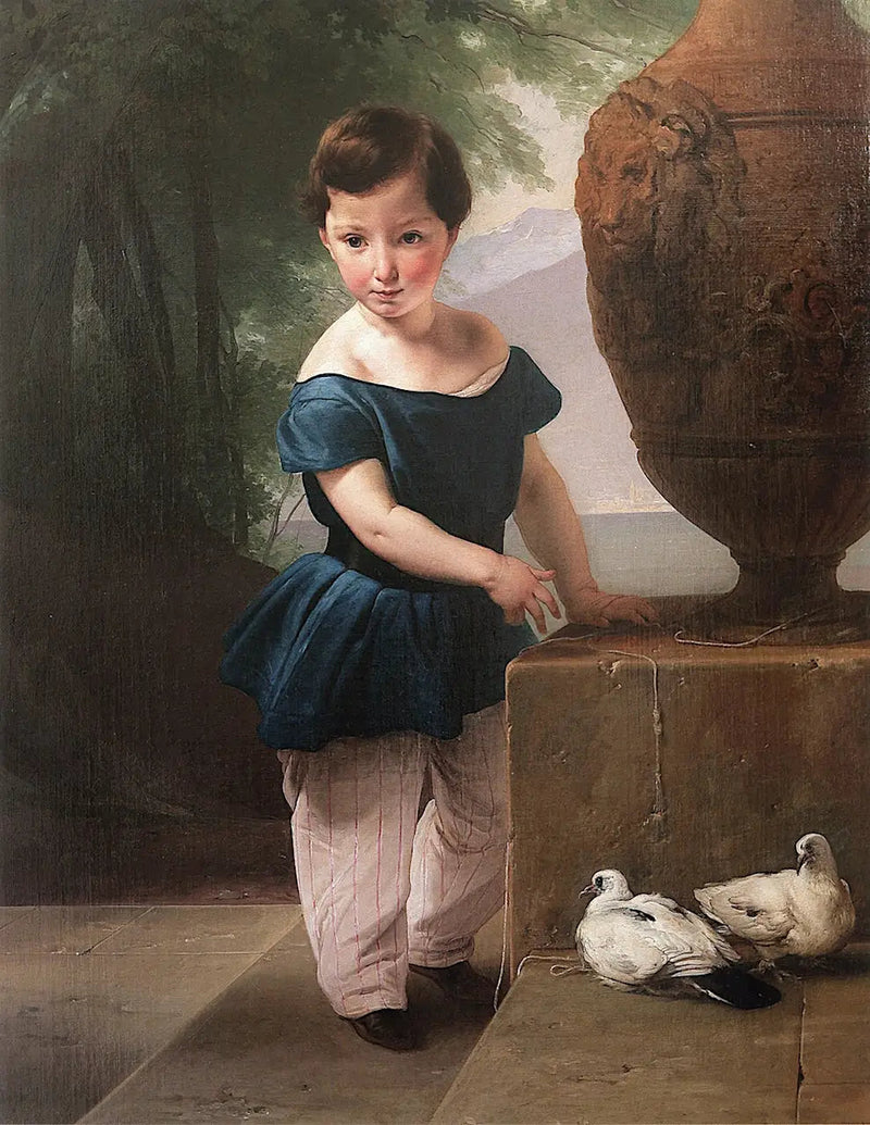 Retrato de Don Giulio Vigoni niño - Francesco Hayez