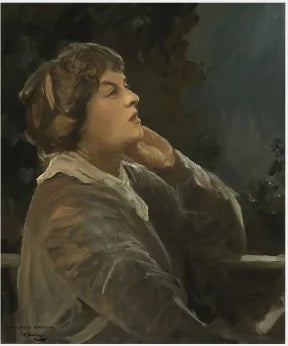 Retrato de Dora Sigerson (Sra. Shorter) (c.1870-1918), poeta - John Lavery