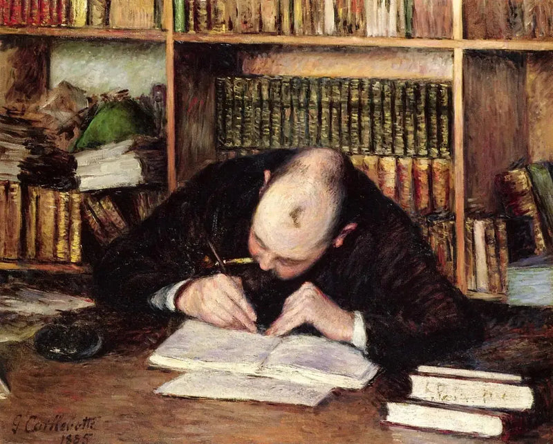 Retrato de Émile-Jean Fontaine, bibliotecario - Gustave Caillebotte