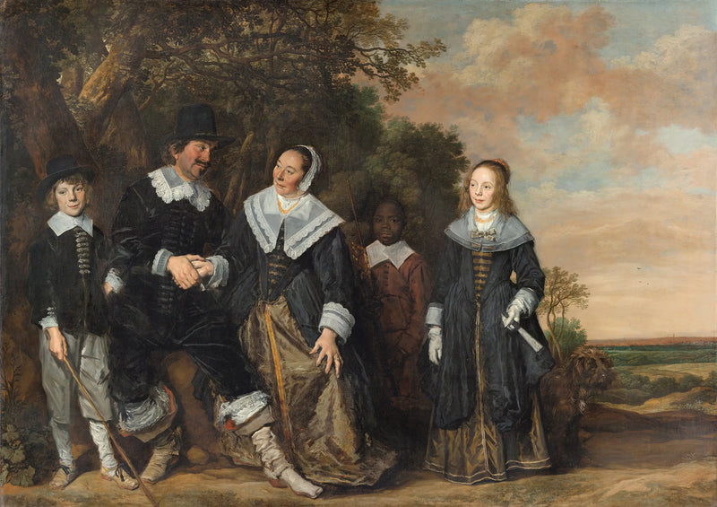Retrato de familia en un paisaje - Frans Hals