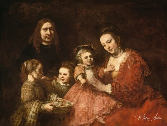 Portrait de famille - Rembrandt van Rijn - Reproductions de tableaux et peintures haut de gamme