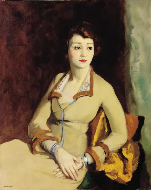Portrait de Fay Bainter - Robert Henri image 1 copie peinte à la main à l’huile