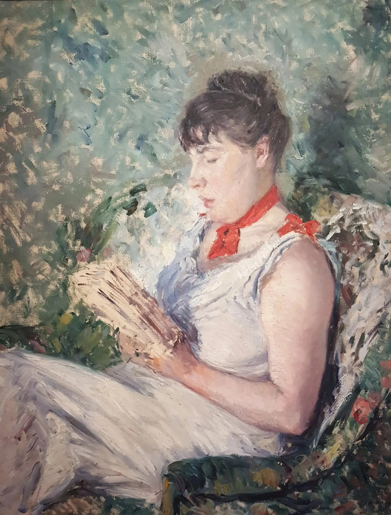 Retrato de mujer sentada, leyendo - Gustave Caillebotte