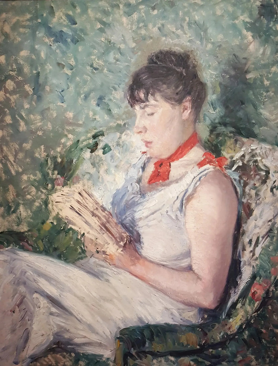Retrato de mujer sentada, leyendo - Gustave Caillebotte