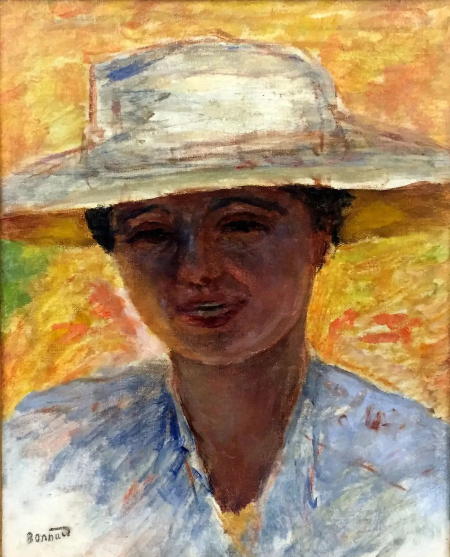 Retrato de mujer con gran sombrero - Pierre Bonnard