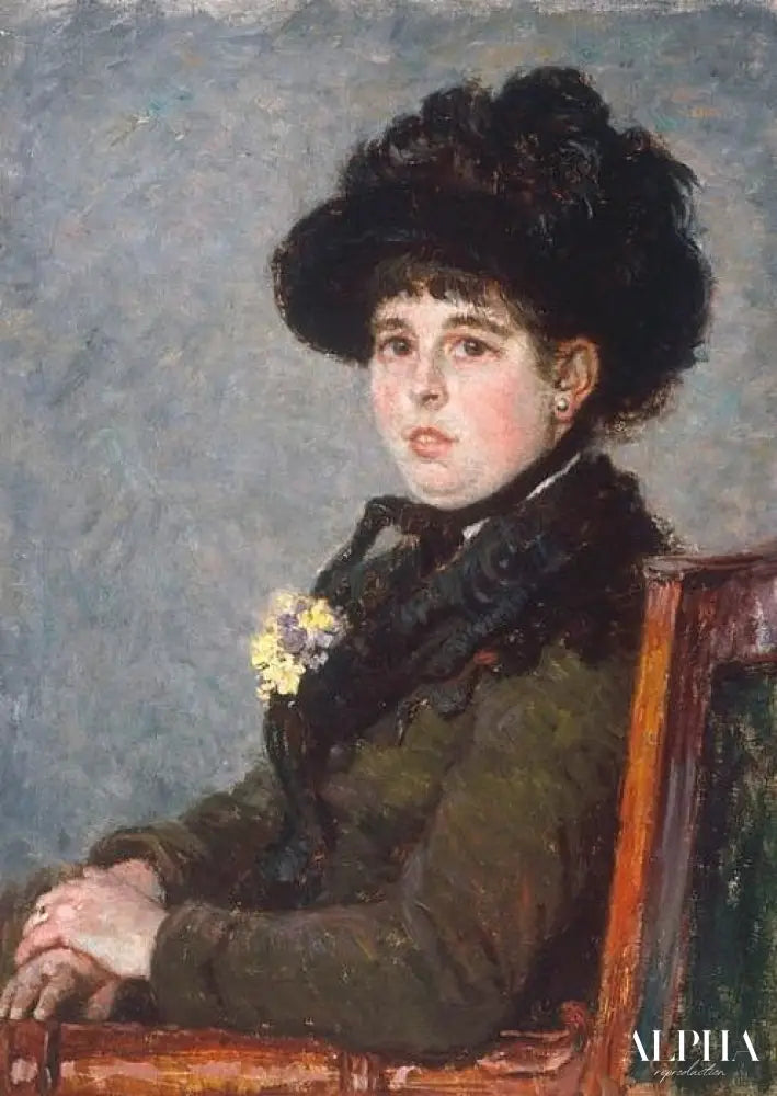 Portrait de Femme, c.1876 - Caillebotte - Reproductions de tableaux et peintures haut de gamme