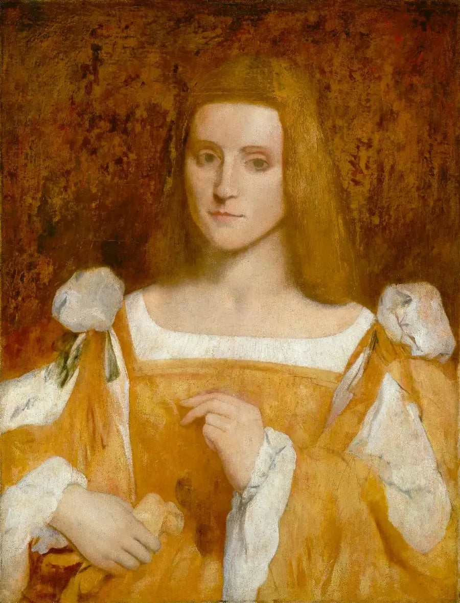 Retrato de mujer según Caroto - Edgar Degas