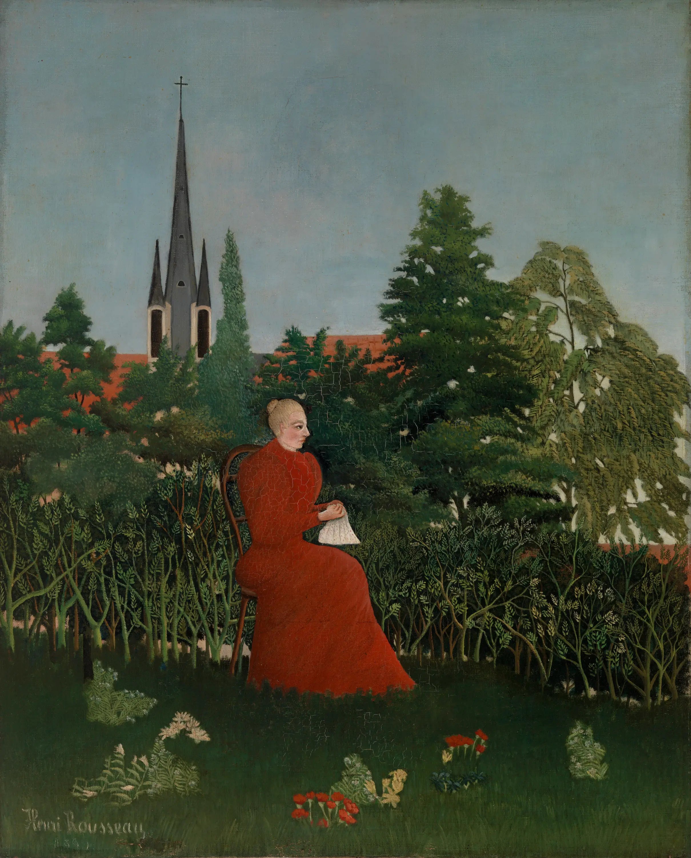 Portrait de femme dans un paysage - Henri Rousseau - Alpha Reproduction
