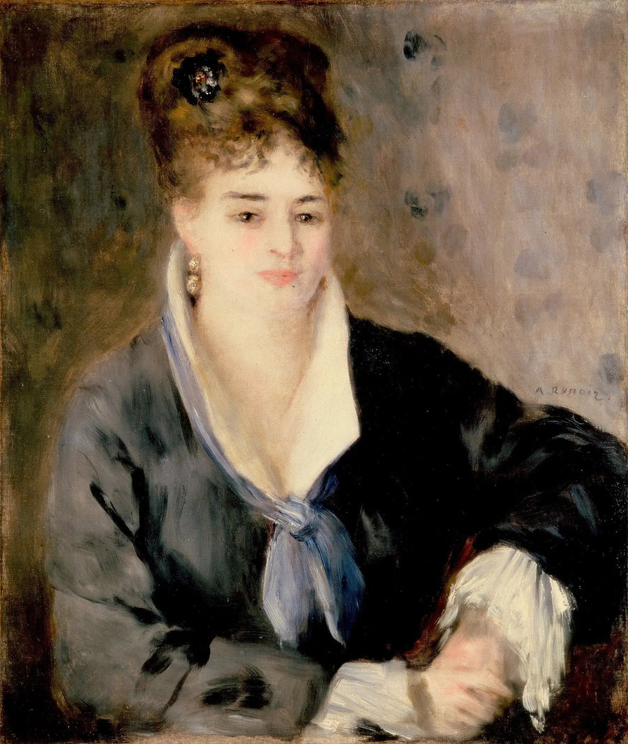 Retrato de mujer en negro - Pierre-Auguste Renoir