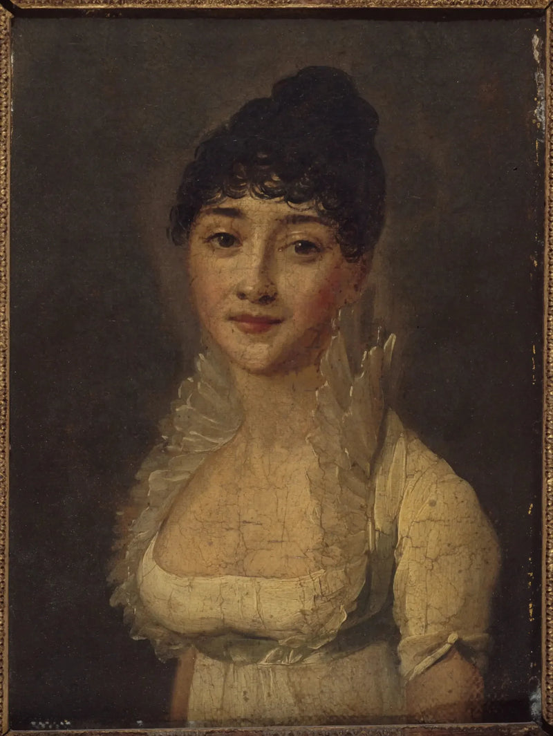 Retrato de mujer con vestido blanco - Louis-Léopold Boilly