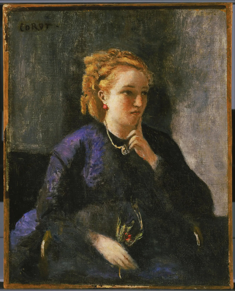 Retrato de mujer - Jean-Baptiste Camille Corot