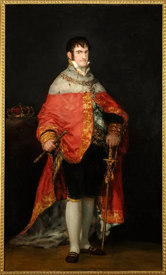 Retrato de Fernando VII en su manto real - Francisco de Goya