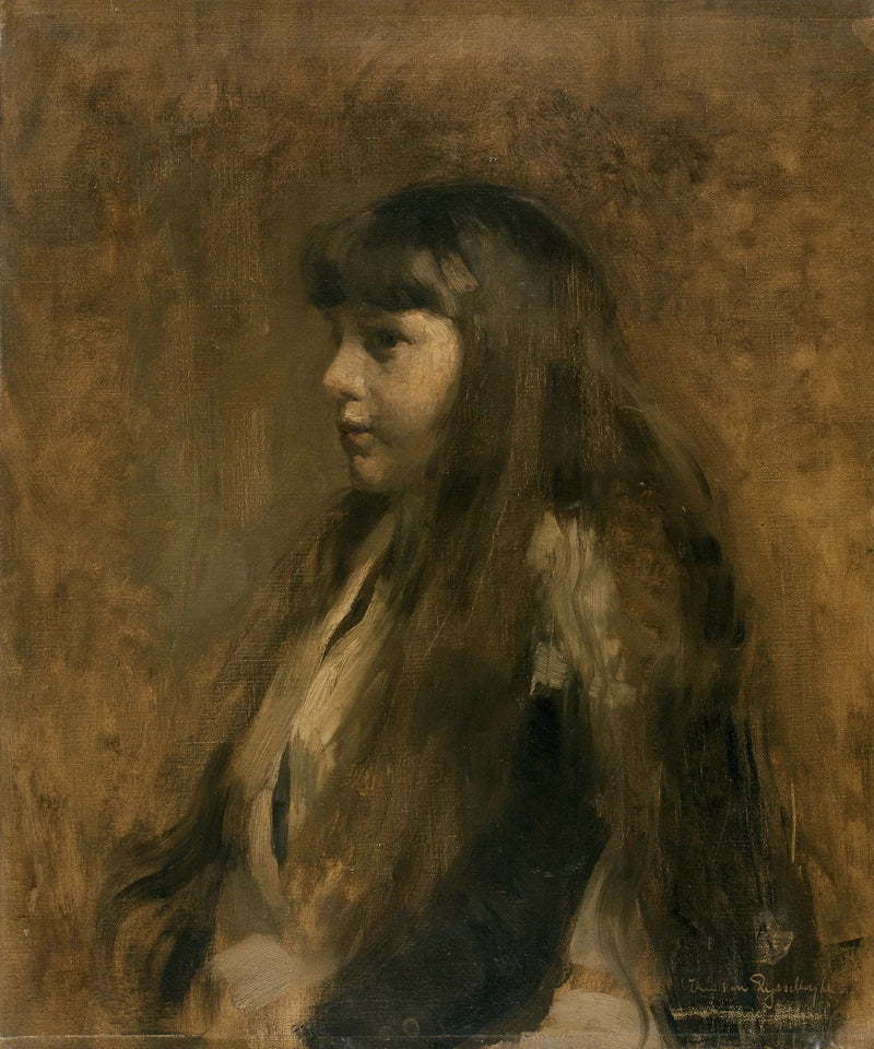 Retrato de una niña - Théophile van Rysselberghe
