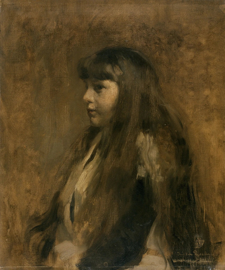 Retrato de una niña - Théophile van Rysselberghe