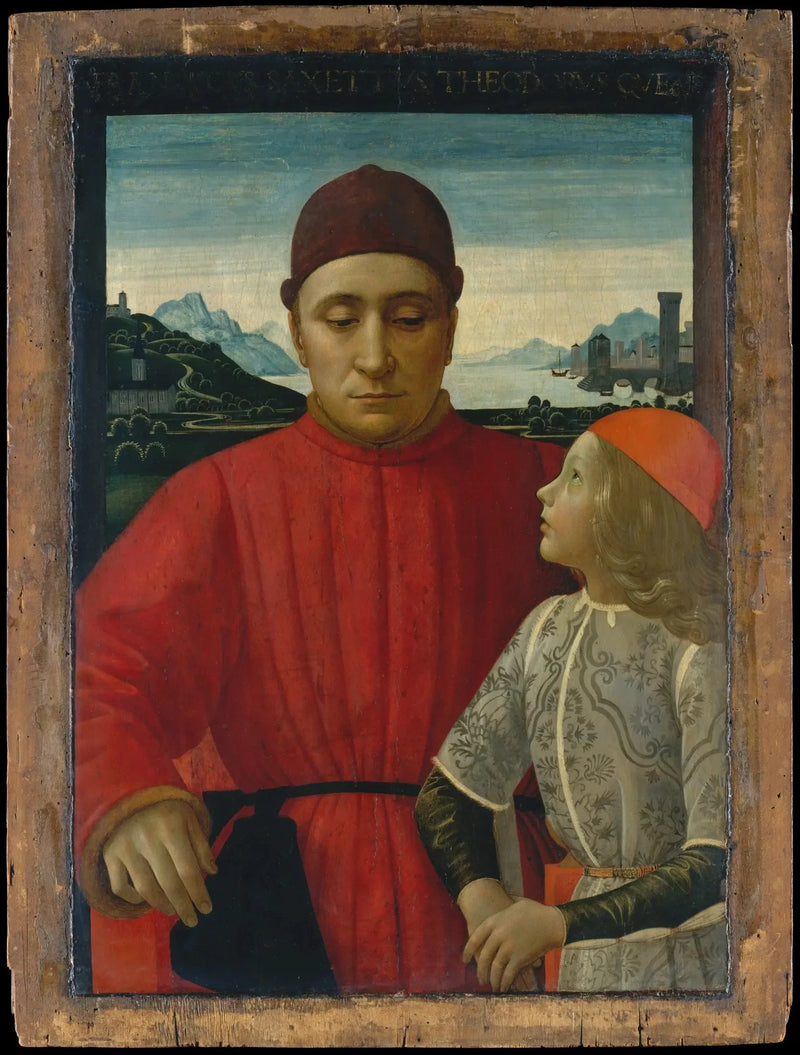 Retrato de Francesco Sassetti con su hijo Teodoro - Domenico Ghirlandaio