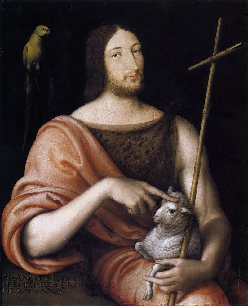 Retrato de Francisco I y san Juan Bautista - Jean Clouet