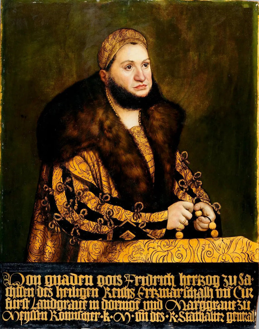 Retrato de Federico III el Sabio, elector de Sajonia - Lucas Cranach el Viejo