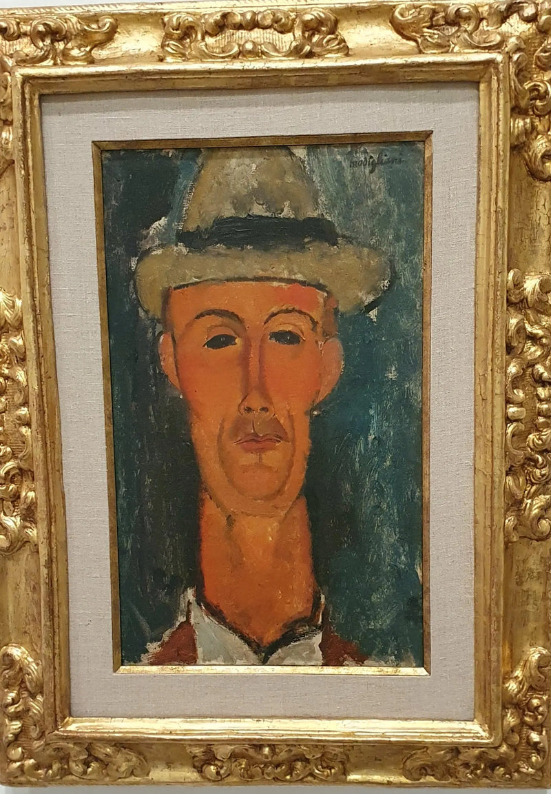 Retrato de Gaston Modot con sombrero - Amedeo Modigliani