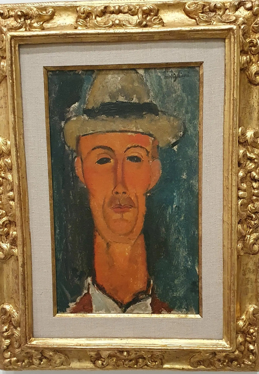 Retrato de Gaston Modot con sombrero - Amedeo Modigliani