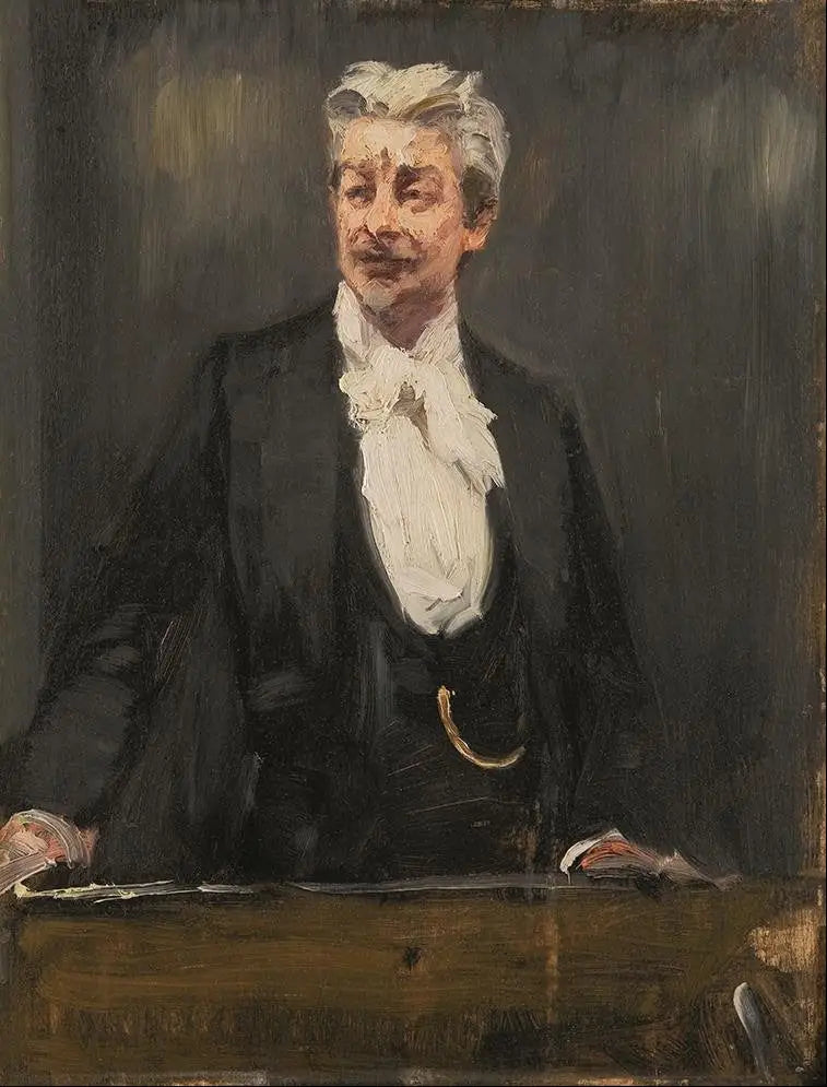 Portrait de Georg Brandes donnant une conférence - Peder Severin Krøyer image 1 copie de tableau peinte à la main