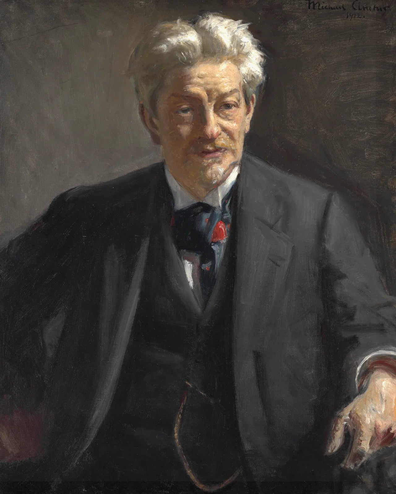 Portrait de Georg Brandes. - Michael Peter Ancher image 1 tableau peint à l’huile sur toile