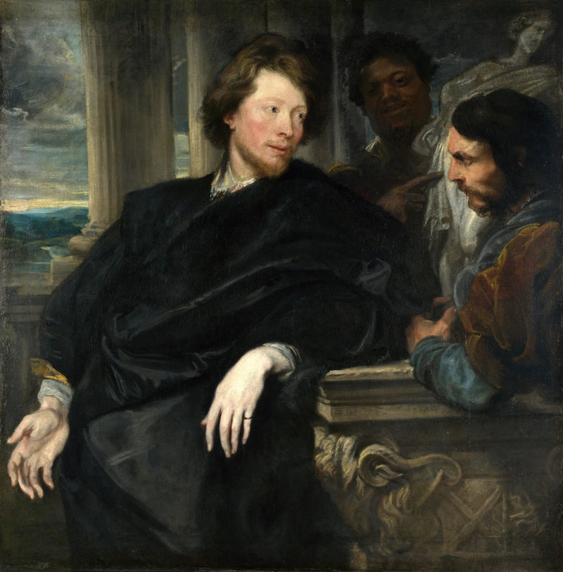 Retrato de George Gage con dos acompañantes - Antoine van Dyck
