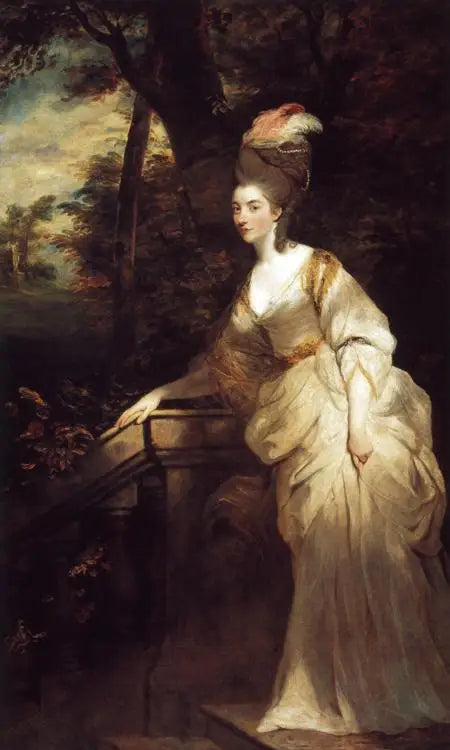 Portrait de Georgiana, duchesse de Devonshire - Joshua Reynolds image 1 copie peinte à la main à l’huile