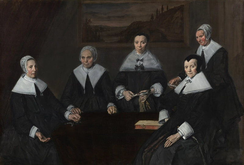 Retrato de grupo de las regentes del hospicio de ancianos - Frans Hals