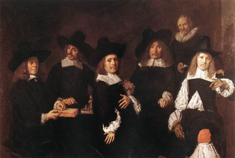 Retrato de grupo de los regentes del hospicio de ancianos - Frans Hals