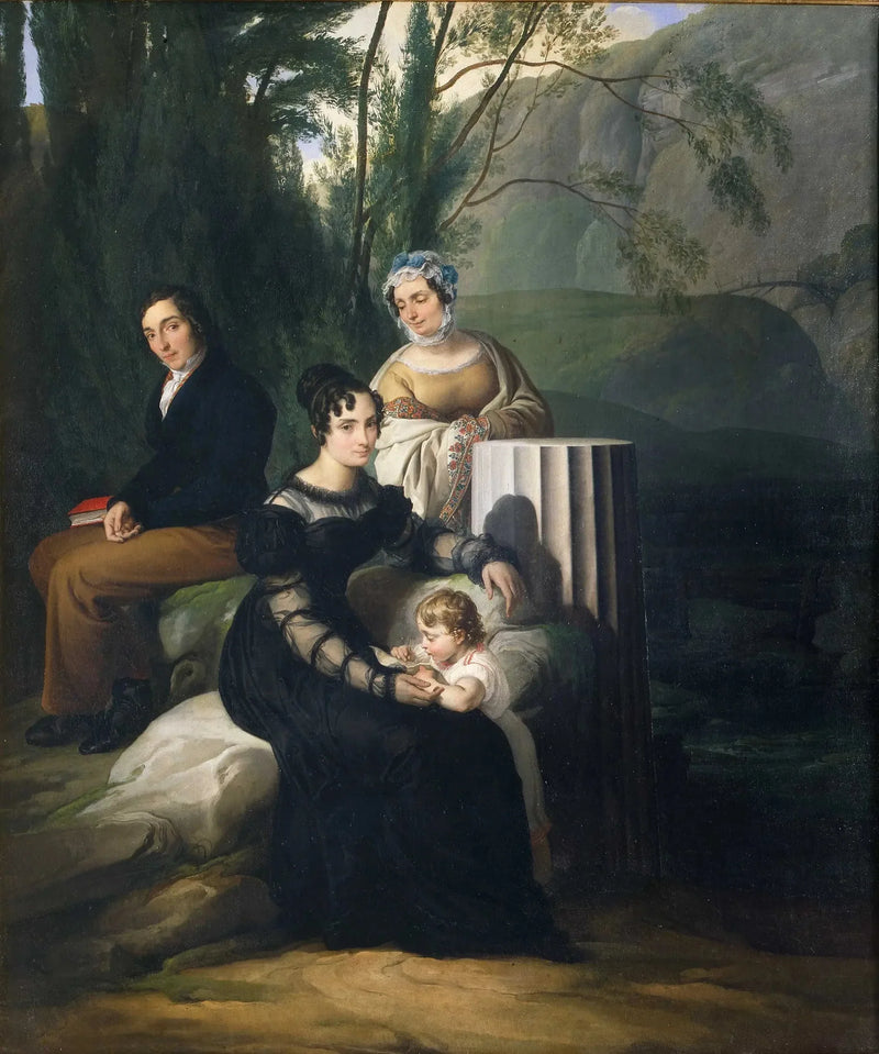 Retrato de grupo de la familia Borri Stampa - Francesco Hayez