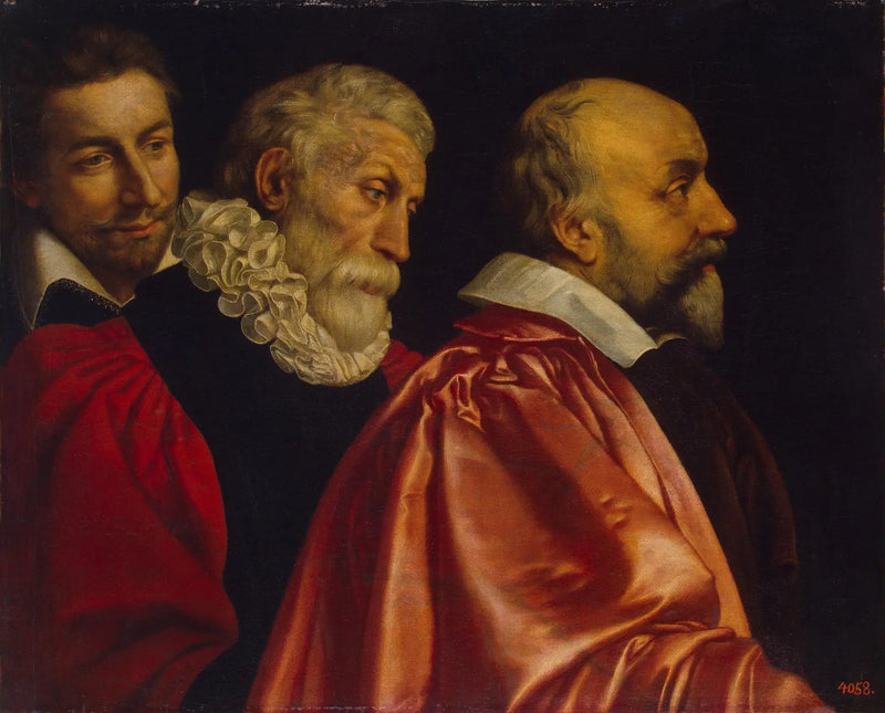 Retrato de grupo de tres miembros del Consejo de París (fragmento de la pintura perdida) - Frans Pourbus el Joven
