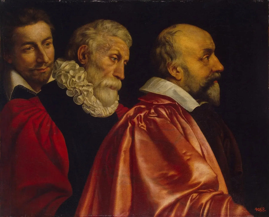 Retrato de grupo de tres miembros del Consejo de París (fragmento de la pintura perdida) - Frans Pourbus el Joven