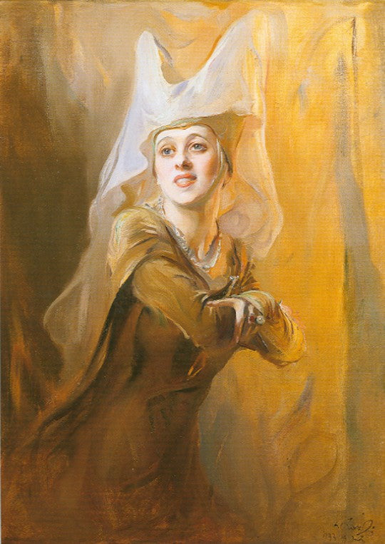 Retrato de Gwen Ffrangcon Davies (1891-1992), actriz británica - Philip de La��szlo��